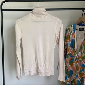 Wolford Cream Turtleneck Knit Top
